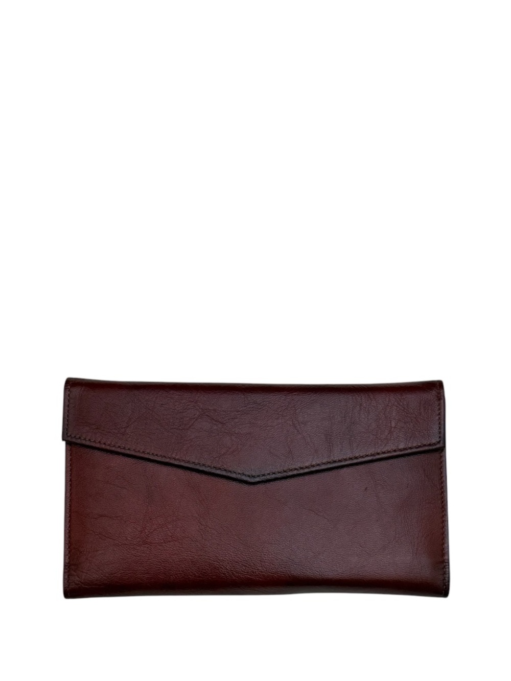 ST THOMAS - BURGUNDY SMOOTH COWHIDE LEATHER CHECKBOOK ORGANIZER WALLET